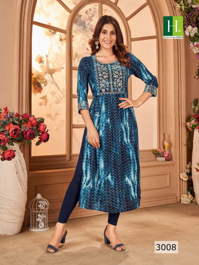 Shibori Vol 3 By Hirwa Nyra Cut Printed Kurtis Catalog
